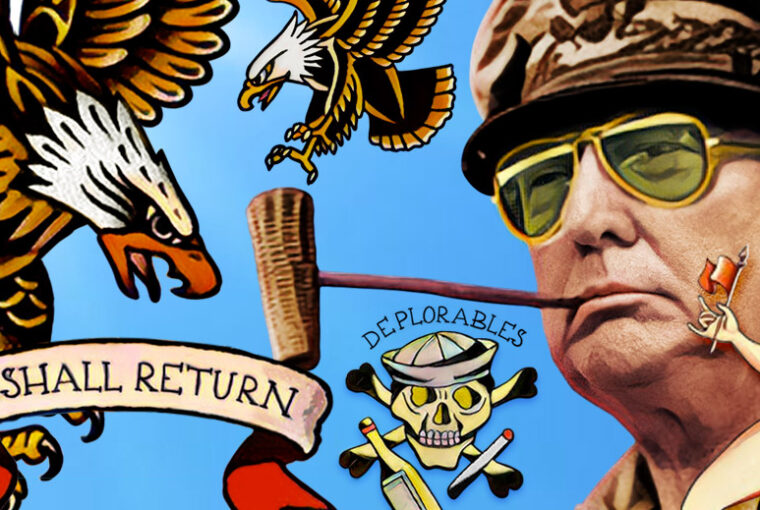 A man in military uniform smoking a pipe.